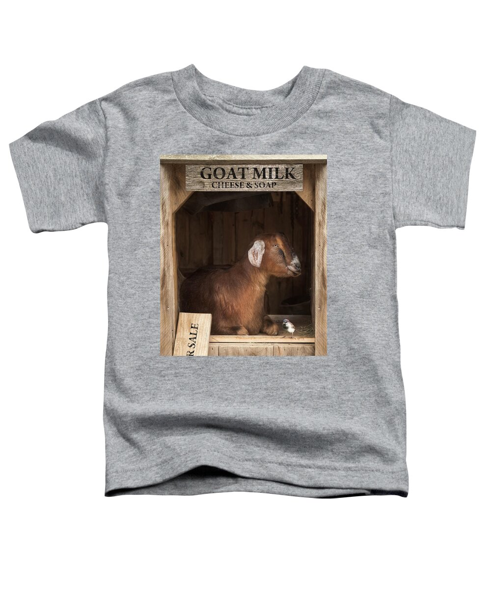 Goat Toddler T-Shirt featuring the photograph Support Your Local Farmer by Robin-Lee Vieira