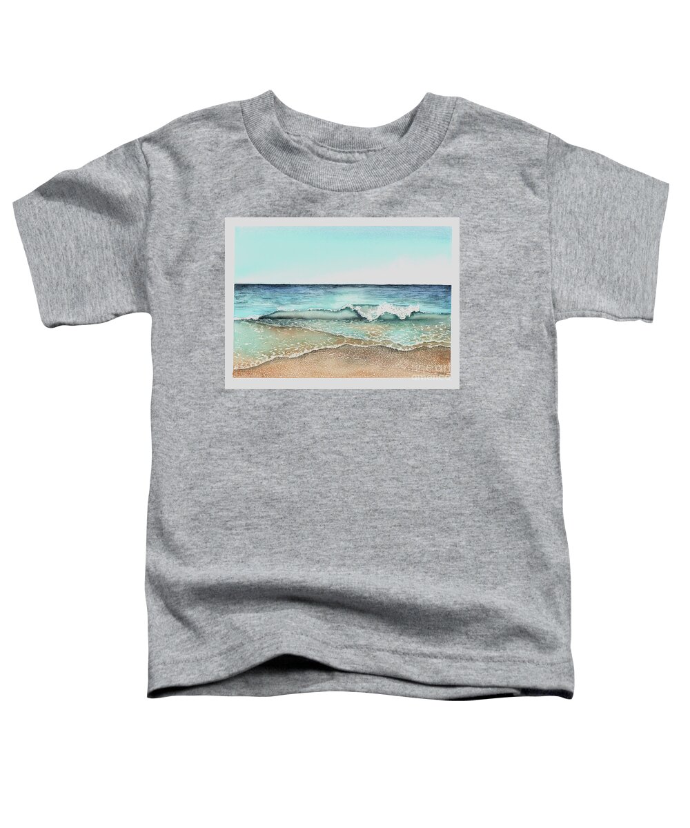 Gulf Coast Toddler T-Shirt featuring the painting Surging Seas by Hilda Wagner