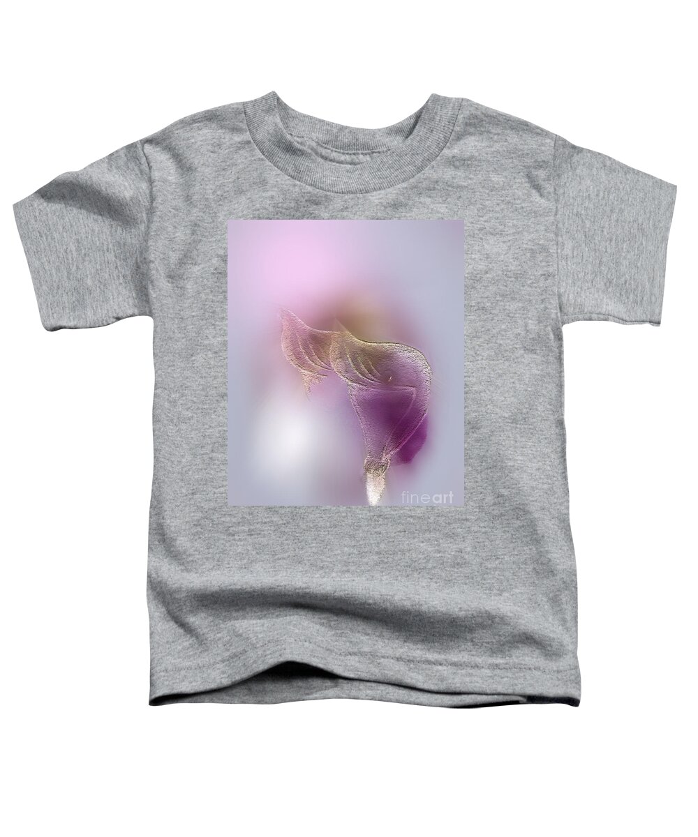 Abstract Toddler T-Shirt featuring the digital art Surreal Calla 2 by John Krakora