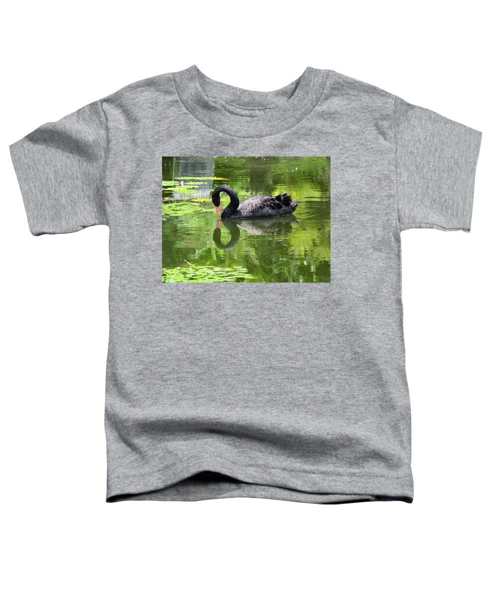 Swan Toddler T-Shirt featuring the photograph Swan of Hearts by Pamela Walton
