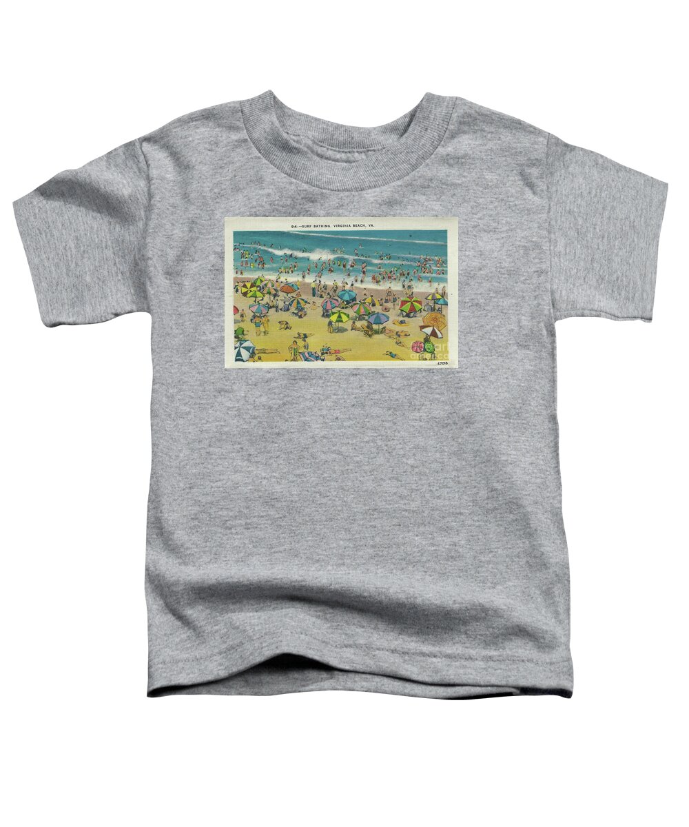 Photoshop Toddler T-Shirt featuring the digital art Swimming At Virginia Beach by Melissa Messick