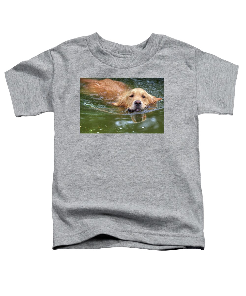 Dog Toddler T-Shirt featuring the photograph Emerging by Tatiana Travelways