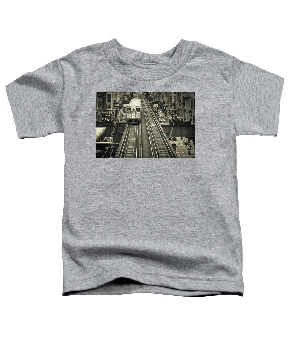 Chicago Toddler T-Shirt featuring the photograph Taking the L by Tony HUTSON