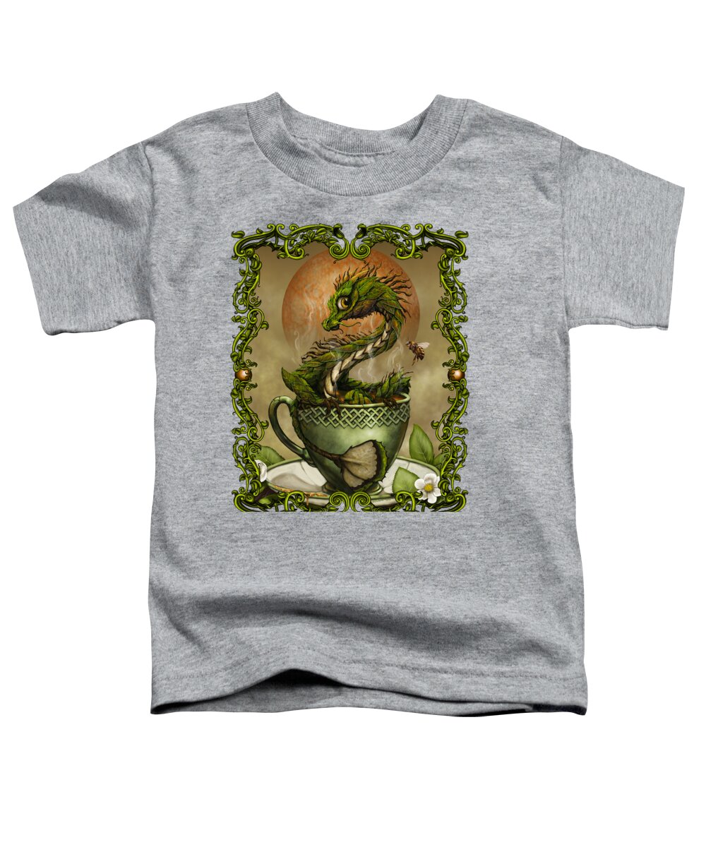 Dragon Toddler T-Shirt featuring the digital art Tea Dragon T- Shirt by Stanley Morrison