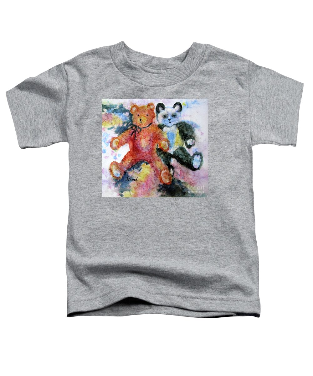 Paintings Toddler T-Shirt featuring the painting Teddy Bears by Kathy Braud