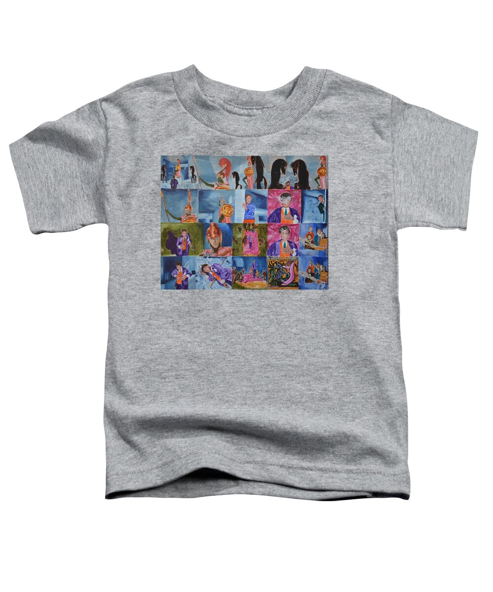 Poet Toddler T-Shirt featuring the painting Testament of Orpheus by Bachmors Artist
