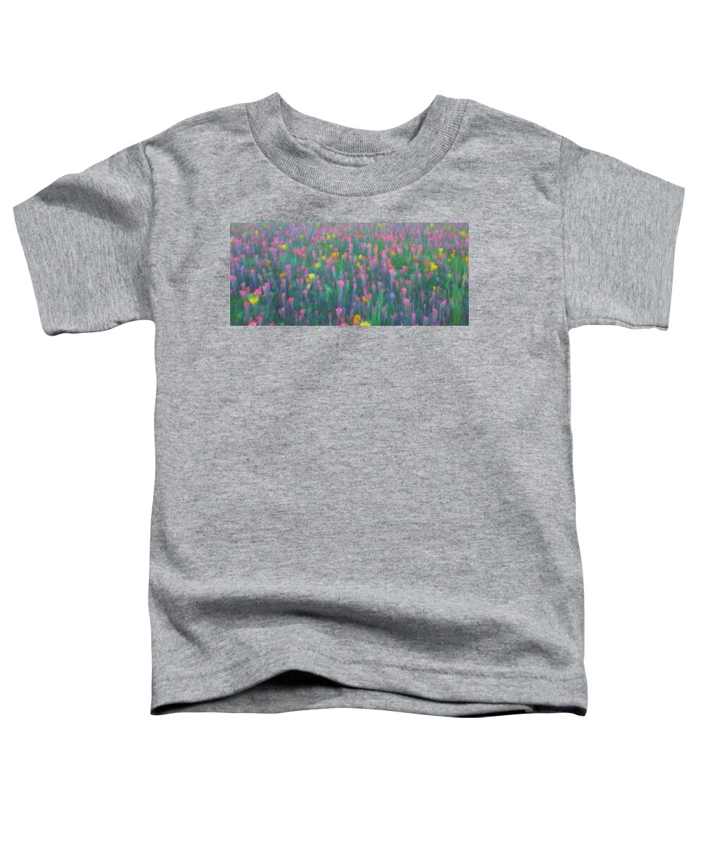 Blue Bonnets Toddler T-Shirt featuring the photograph Texas Wildflowers Abstract by Robert Bellomy