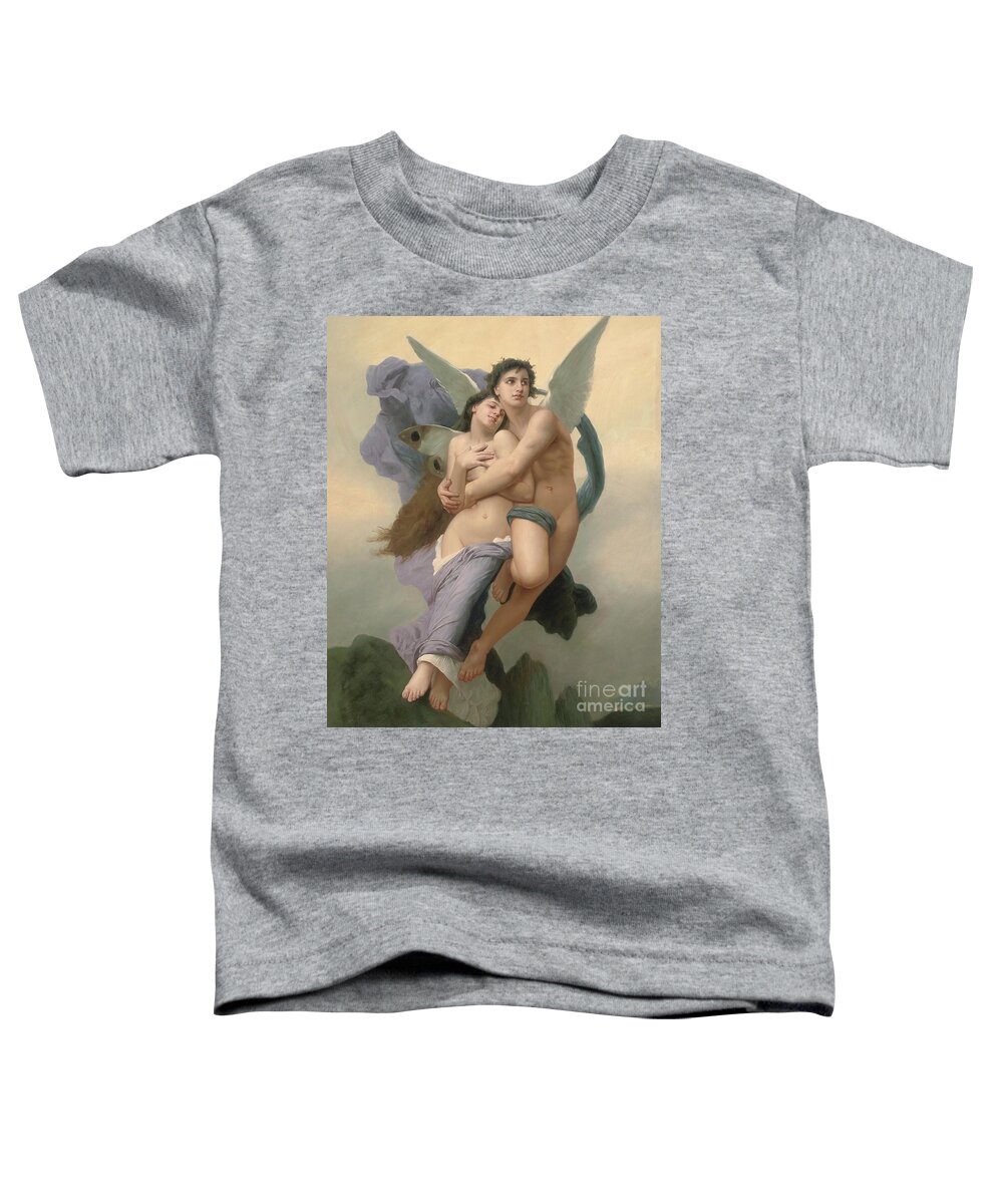 William-adolphe Bouguereau Toddler T-Shirt featuring the painting The Abduction of Psyche by William-Adolphe Bouguereau
