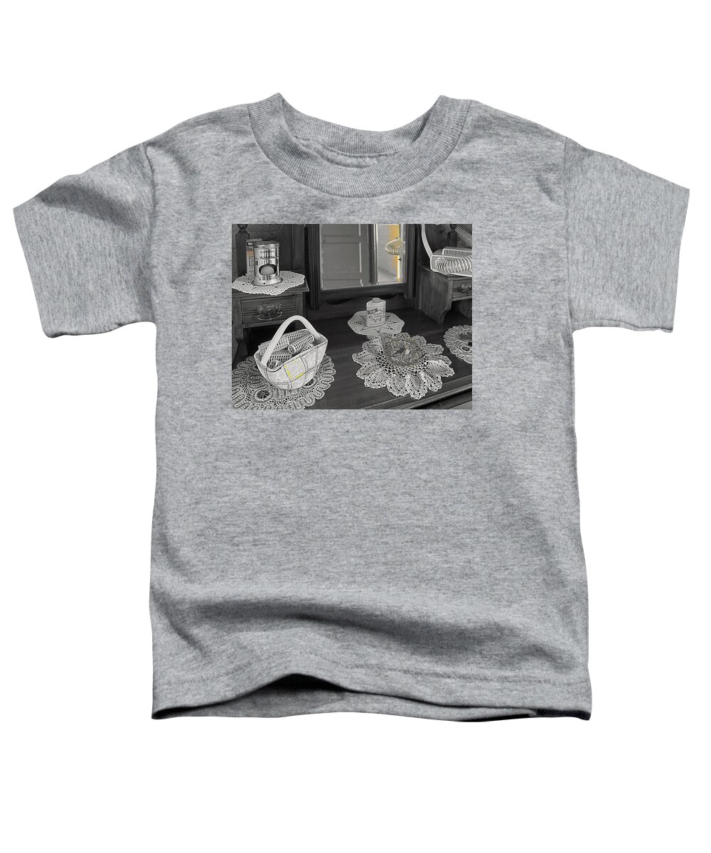 The Art Of Welfare Toddler T-Shirt featuring the photograph The Art of Welfare. Vanity set. by Elena Perelman