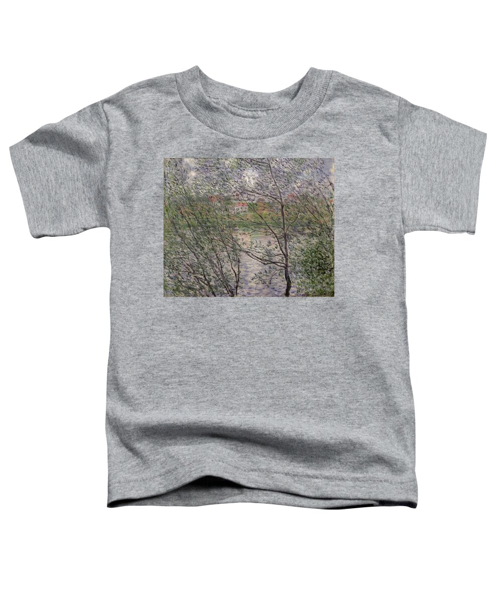 The Toddler T-Shirt featuring the painting The Banks of the Seine by Claude Monet