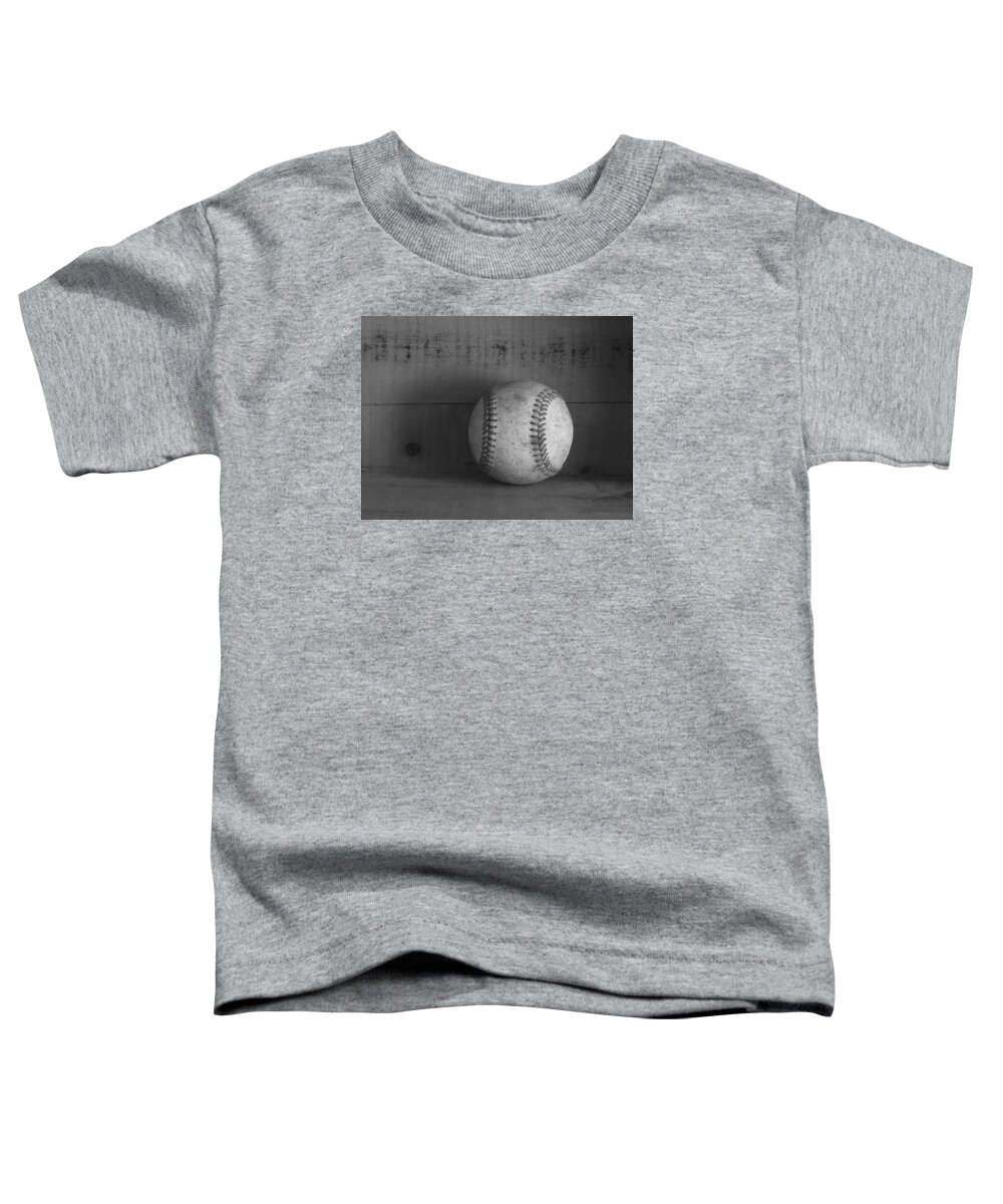 Baseball Toddler T-Shirt featuring the photograph What Dreams are Made Of - BW by Sandra Church