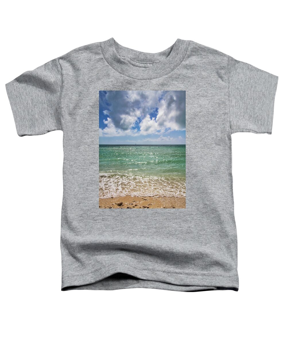 Beach Toddler T-Shirt featuring the photograph The Beach at Fort Zachary Taylor Historic State Park in Key West by Bob Slitzan
