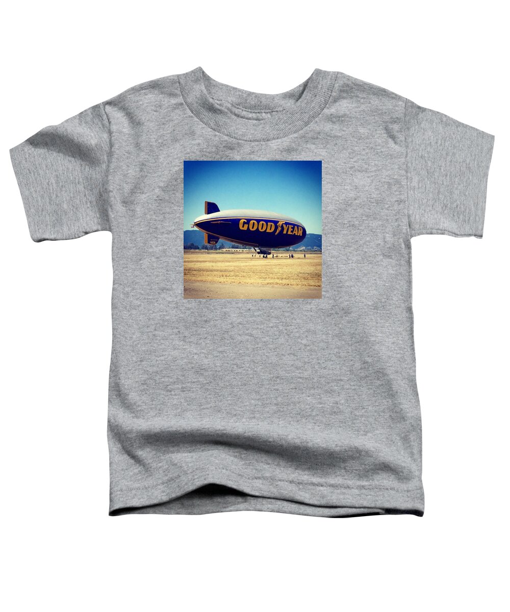  Toddler T-Shirt featuring the photograph The Blimp by Chris Saulit