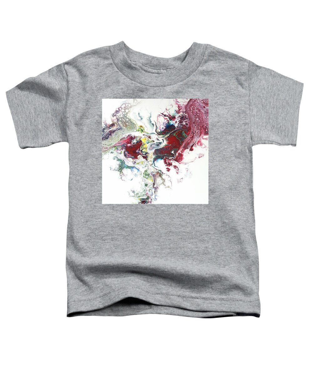 Smoke Toddler T-Shirt featuring the painting The Breath of the Crimson Dragon by Jo Smoley