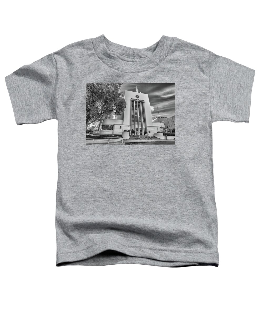 B&w Toddler T-Shirt featuring the photograph The Court House by Robin Mayoff