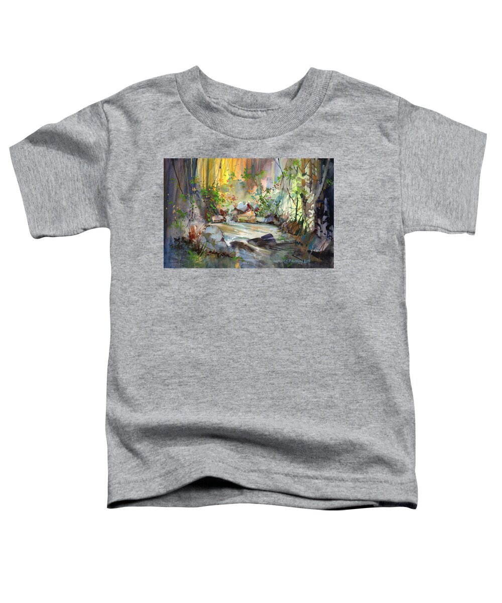 New England Scenes Toddler T-Shirt featuring the painting The Enchanted Pool by P Anthony Visco