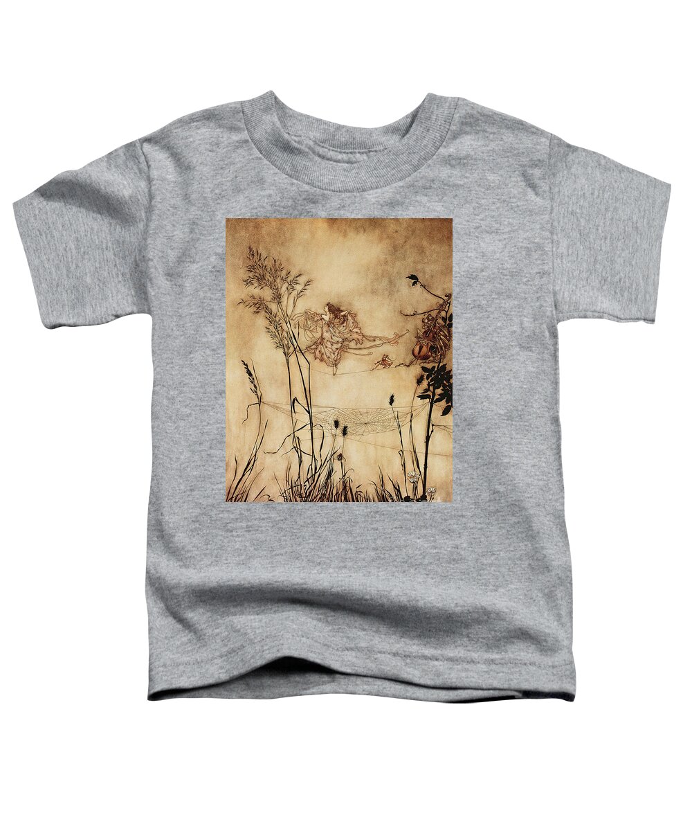 Woman Toddler T-Shirt featuring the drawing The Fairy's Tightrope from Peter Pan in Kensington Gardens by Arthur Rackham