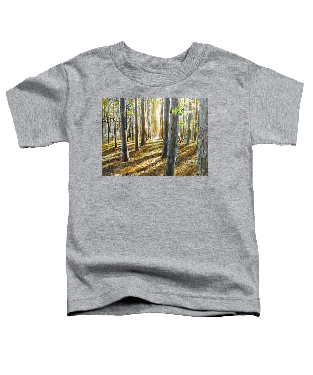 Woods Toddler T-Shirt featuring the painting The Forest And The Trees by William Brody