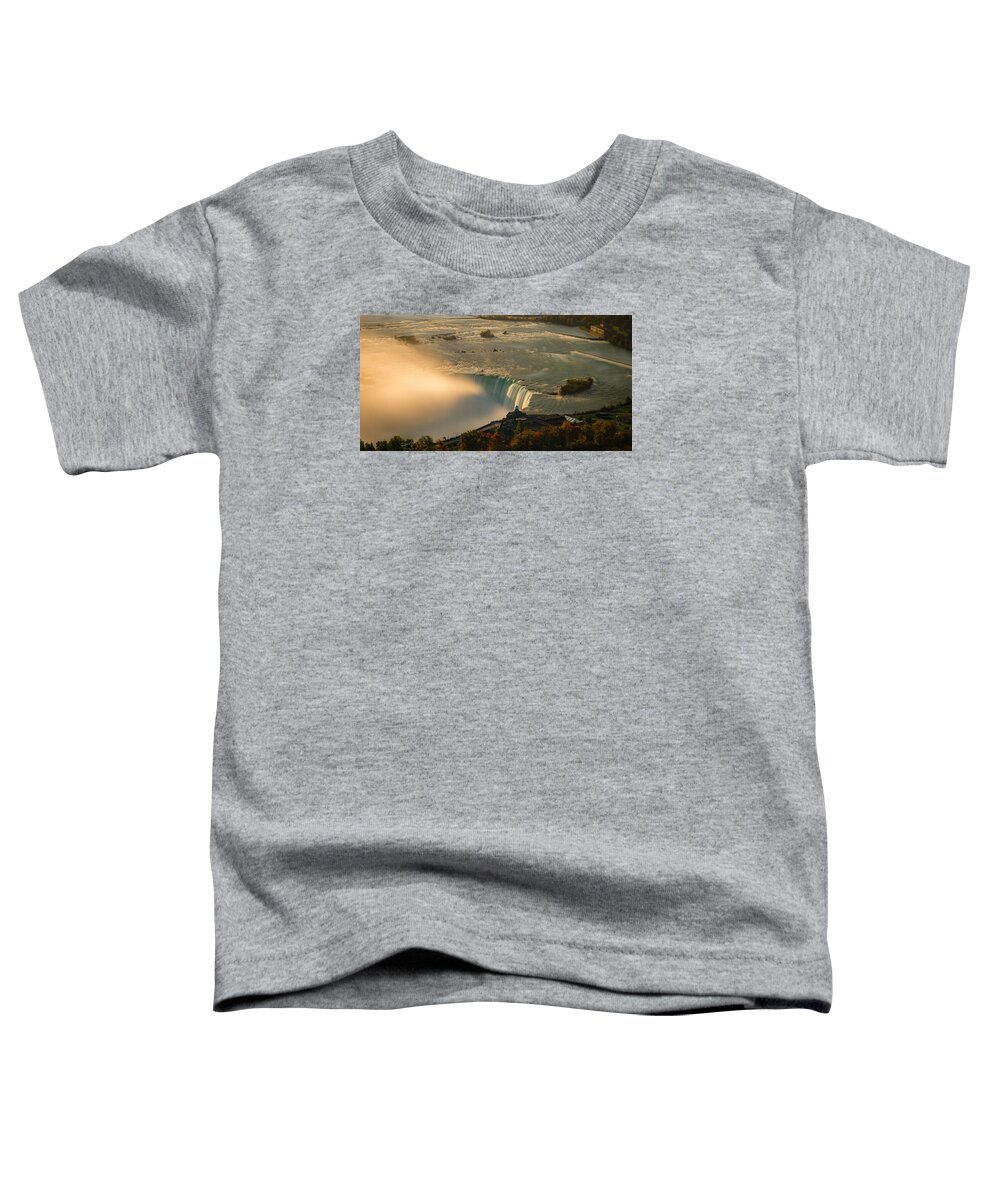 Niagara Falls Toddler T-Shirt featuring the photograph The Golden Mist of Niagara by Mark Rogers