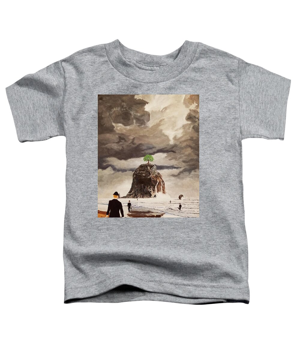 Surrealism Toddler T-Shirt featuring the painting The Last Tree by Thomas Blood