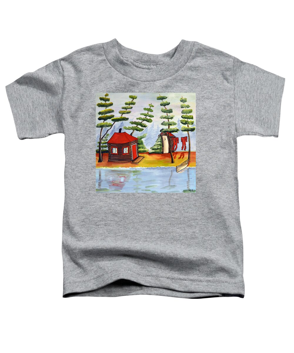 Abstract Toddler T-Shirt featuring the painting The Long Johns by Heather Lovat-Fraser
