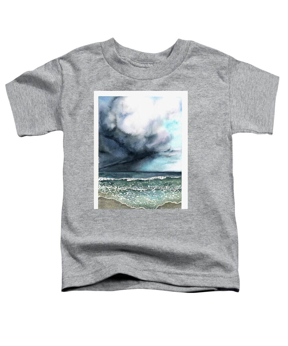 Storm Toddler T-Shirt featuring the painting The Looming Storm by Hilda Wagner