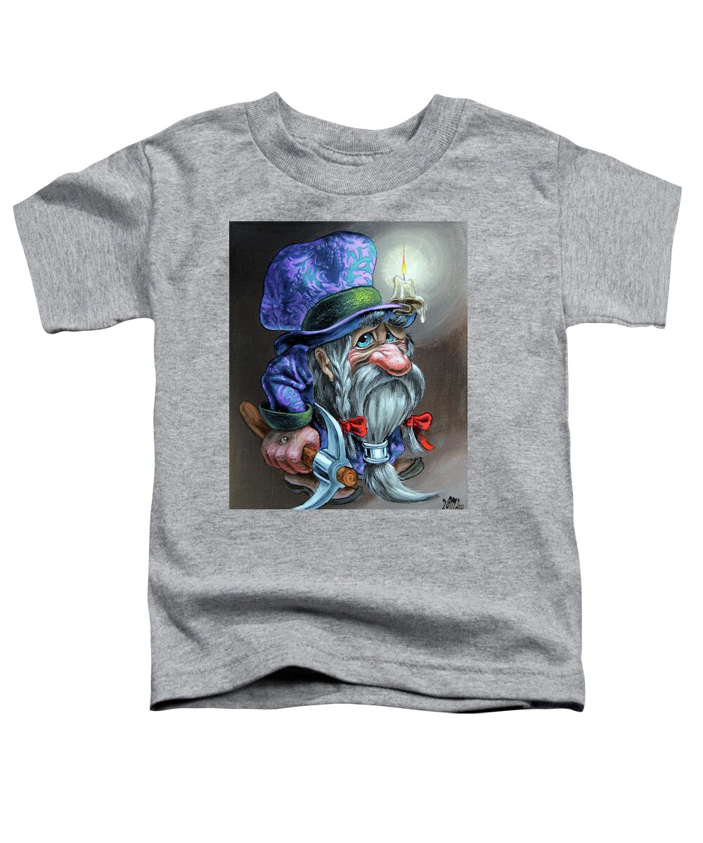 Miner Toddler T-Shirt featuring the painting The Lost Digger by Victor Molev