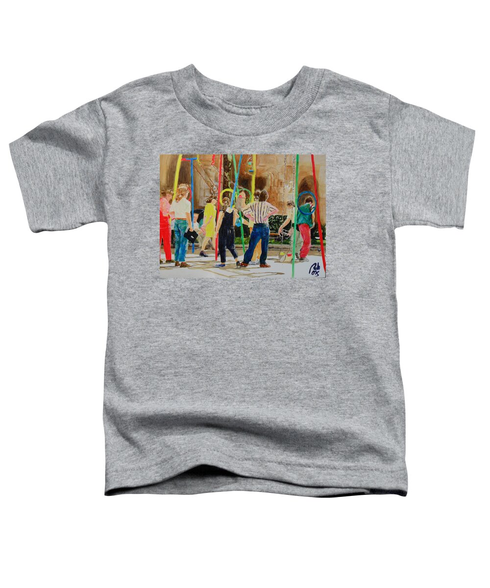 Scene Toddler T-Shirt featuring the painting The making of Thumbnails by Bachmors Artist