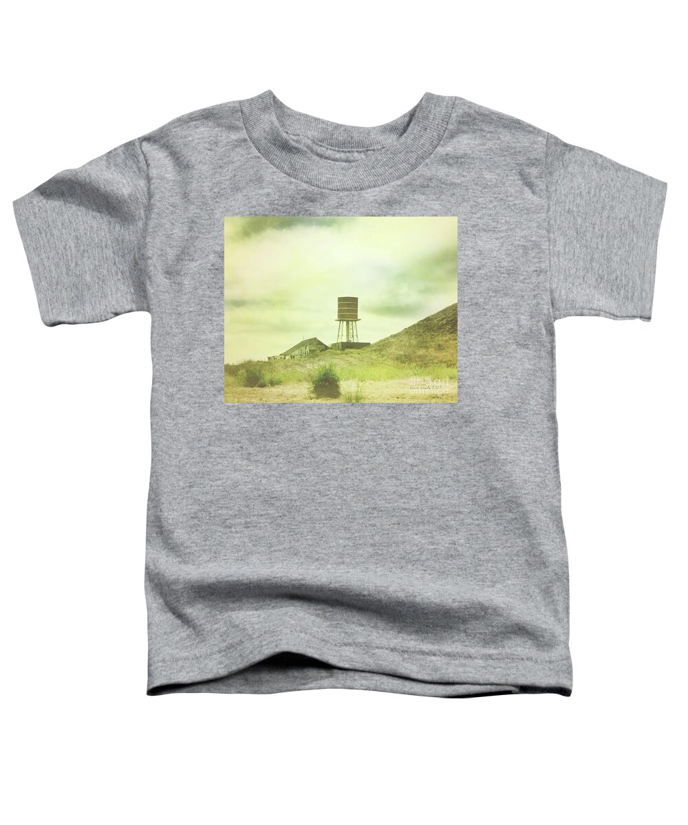 Old Barn Toddler T-Shirt featuring the photograph The Old Barn and Water Tower in Vintage Style San Luis Obispo California by Artist and Photographer Laura Wrede