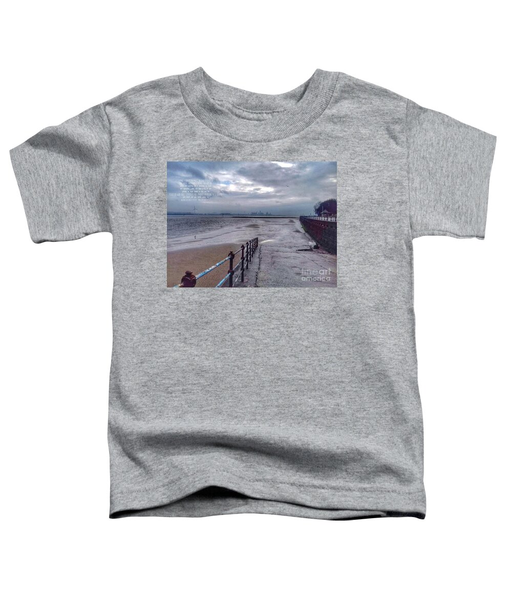 New Brighton Toddler T-Shirt featuring the photograph The Peace of God Beach Scene by Joan-Violet Stretch
