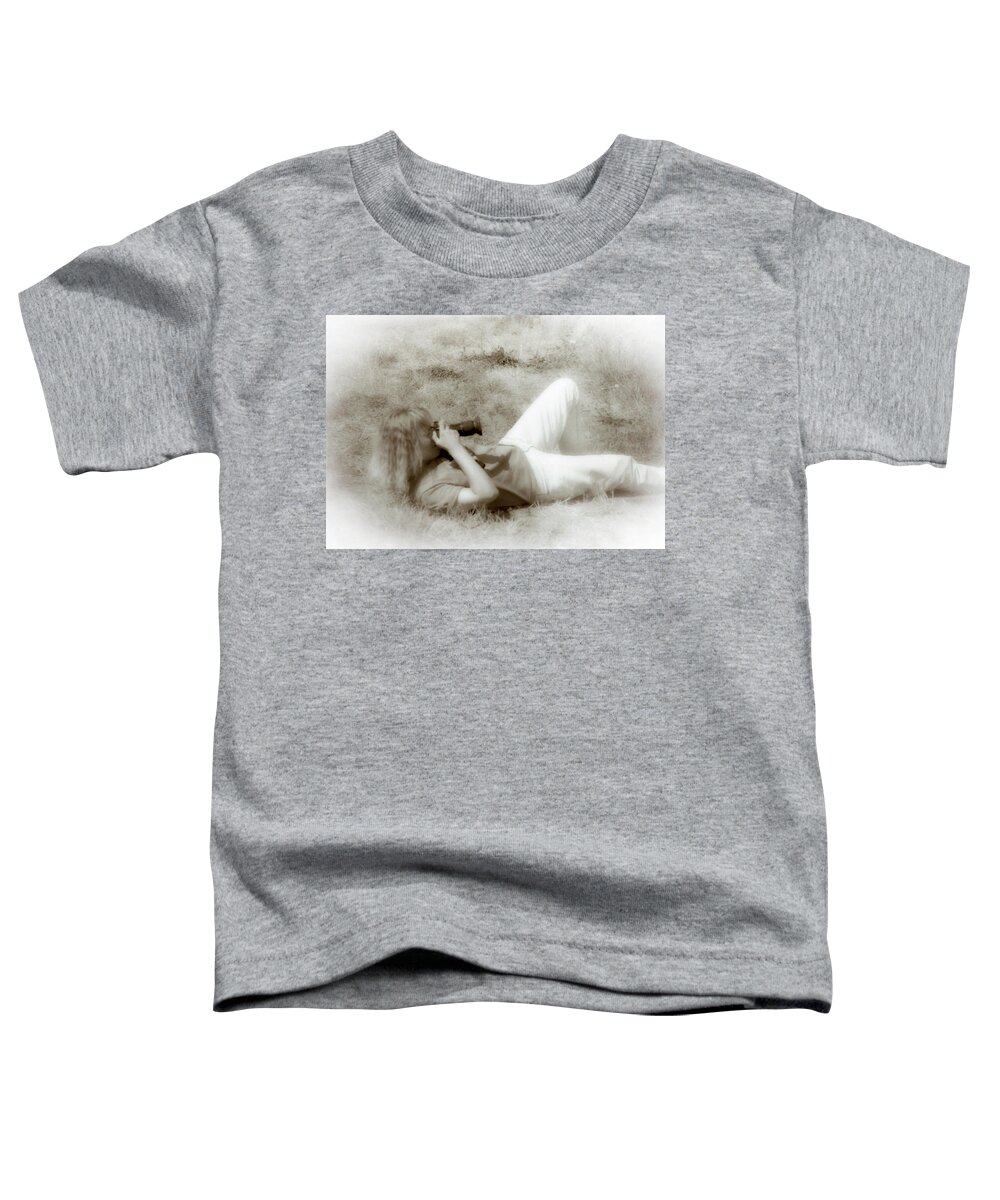 Bw Photograph Toddler T-Shirt featuring the photograph The photographer by Susan Crowell