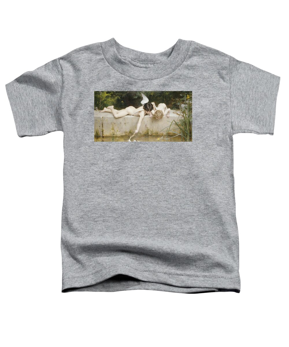 Pond Toddler T-Shirt featuring the painting The Rescue by Emile Munier