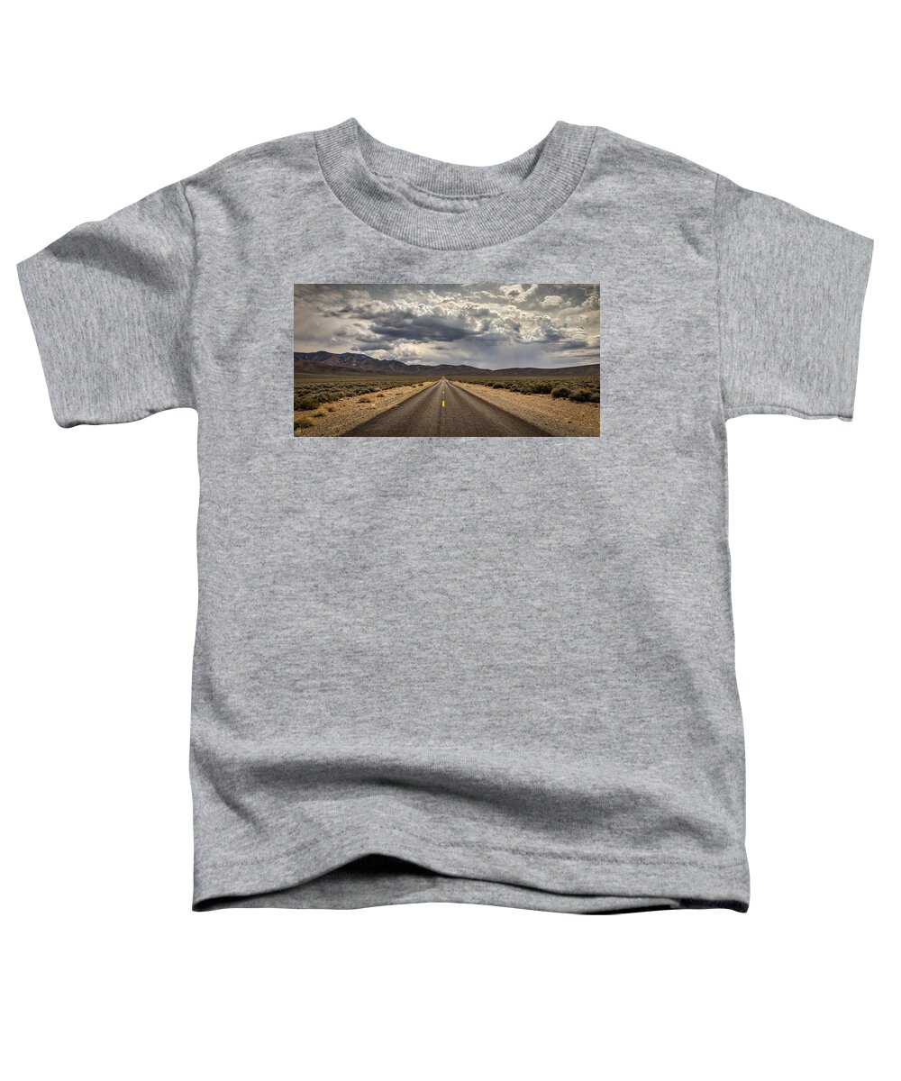 Big Sky Toddler T-Shirt featuring the photograph The Road to Death Valley by Peter Tellone