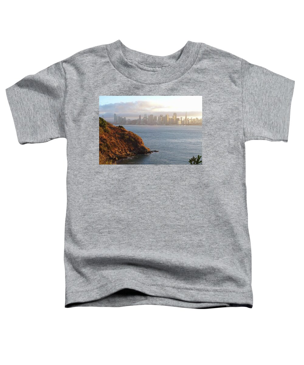 San Toddler T-Shirt featuring the photograph The San Francisco Skyline From Treasure Island by Toby McGuire