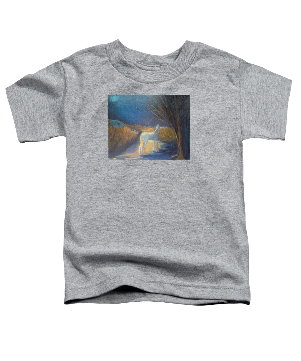 Horse Toddler T-Shirt featuring the painting The Seeker by Susan Esbensen