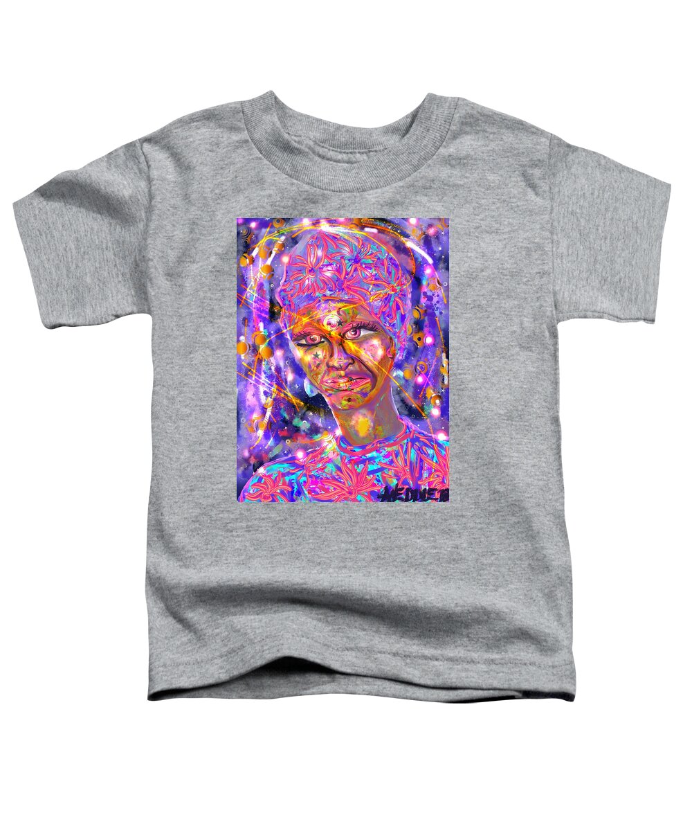 Digital Painting Toddler T-Shirt featuring the digital art The Seer by Angela Weddle