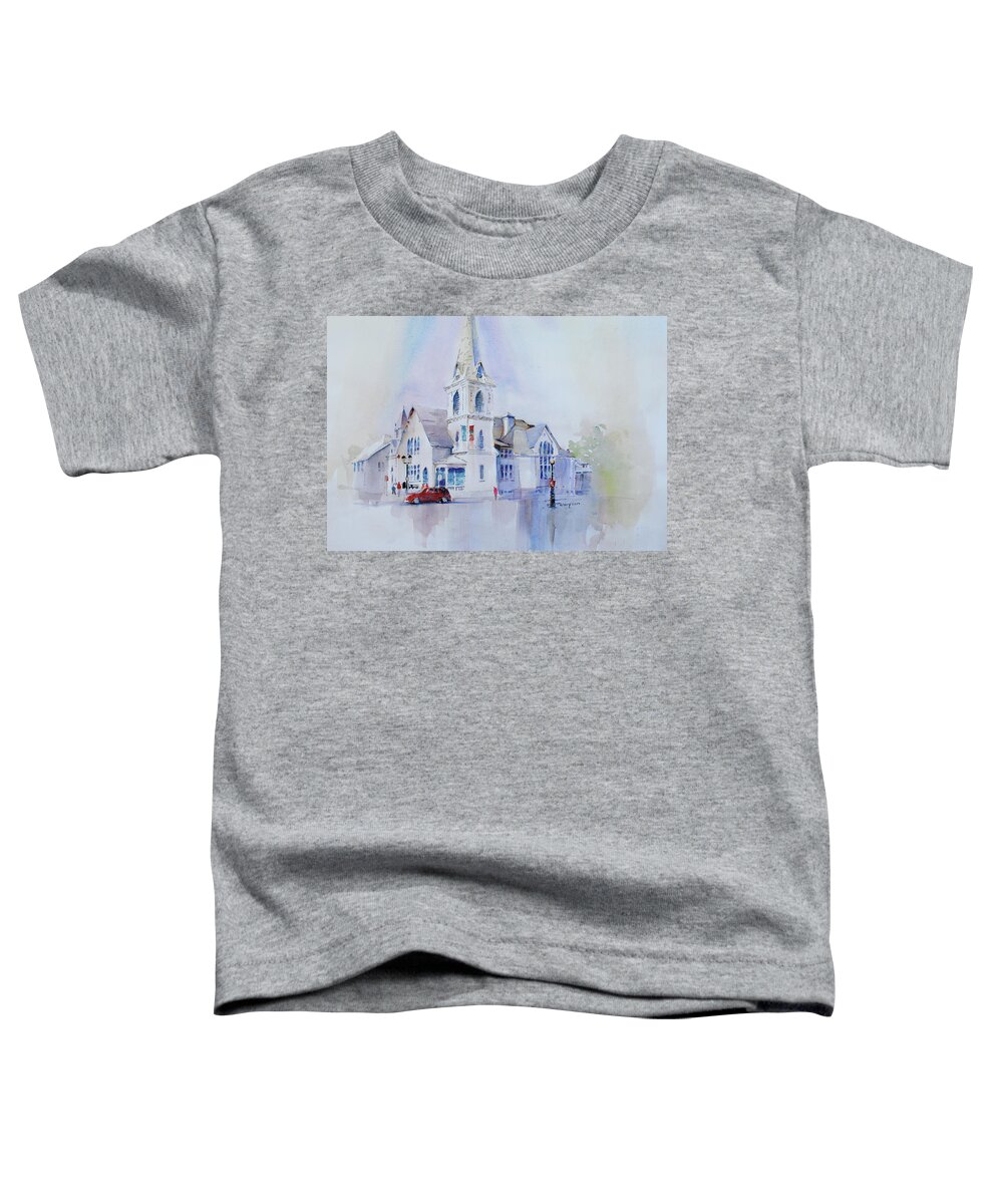Visco Toddler T-Shirt featuring the painting The Spire Center by P Anthony Visco