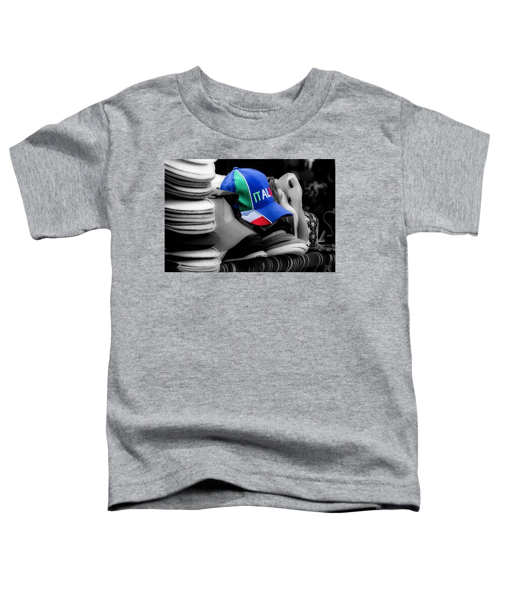 Tifosi Toddler T-Shirt featuring the photograph The Tifosi cap by Wolfgang Stocker