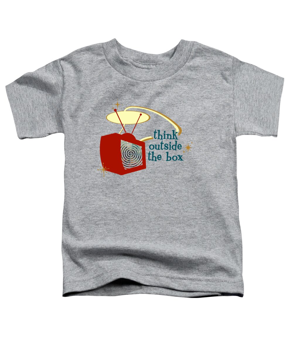Think Outside The Box Toddler T-Shirt featuring the digital art Think Outside the Box by Heather Applegate