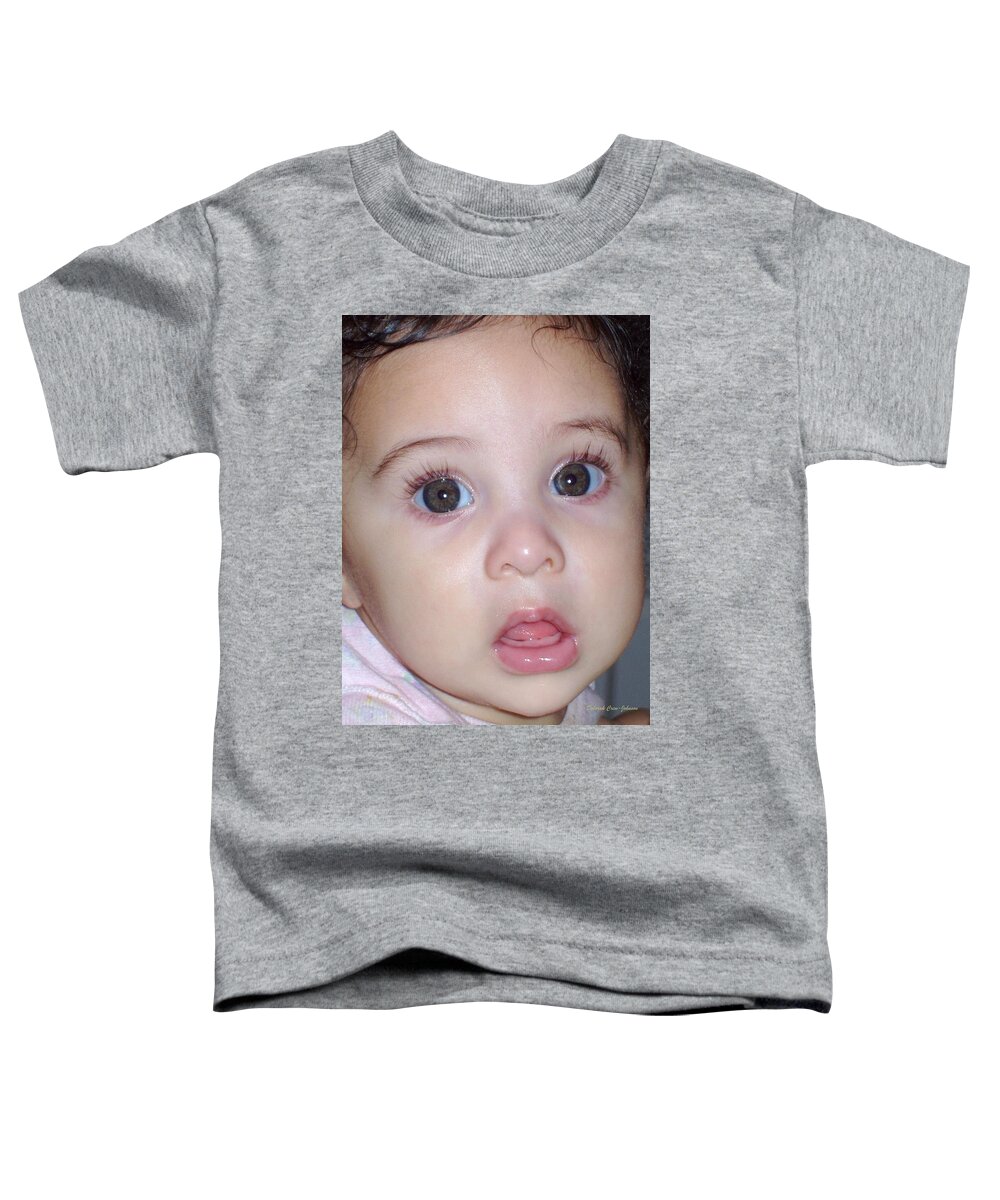 Deborah Crew-johnson Toddler T-Shirt featuring the photograph Those Eyes by Deborah Crew-Johnson