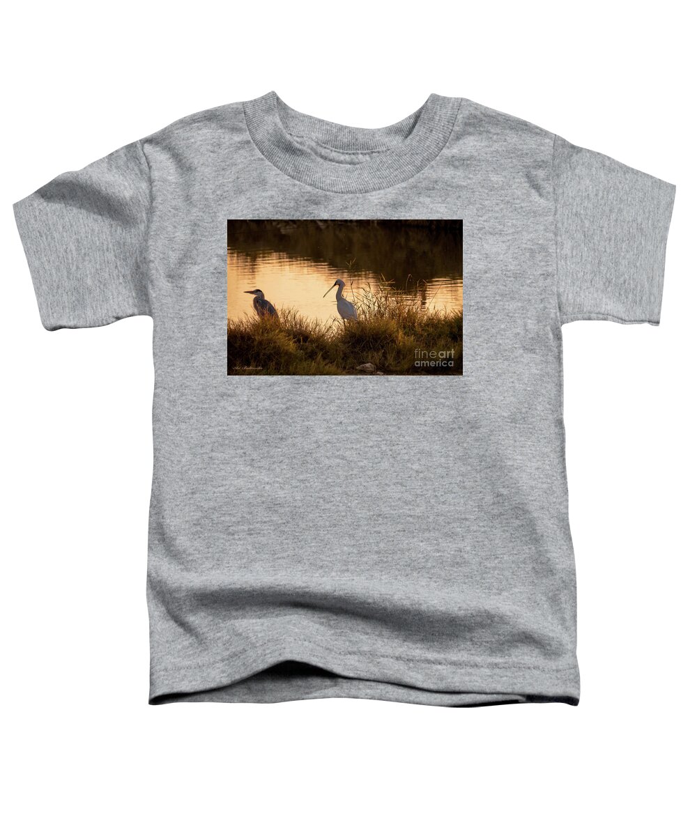 Spoonbill Toddler T-Shirt featuring the photograph Thoughts on Sunset by Arik Baltinester