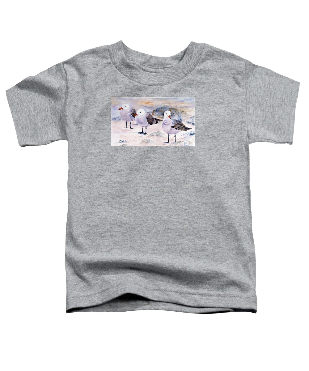 Birds Toddler T-Shirt featuring the painting Three Carmelites by Marsha Karle