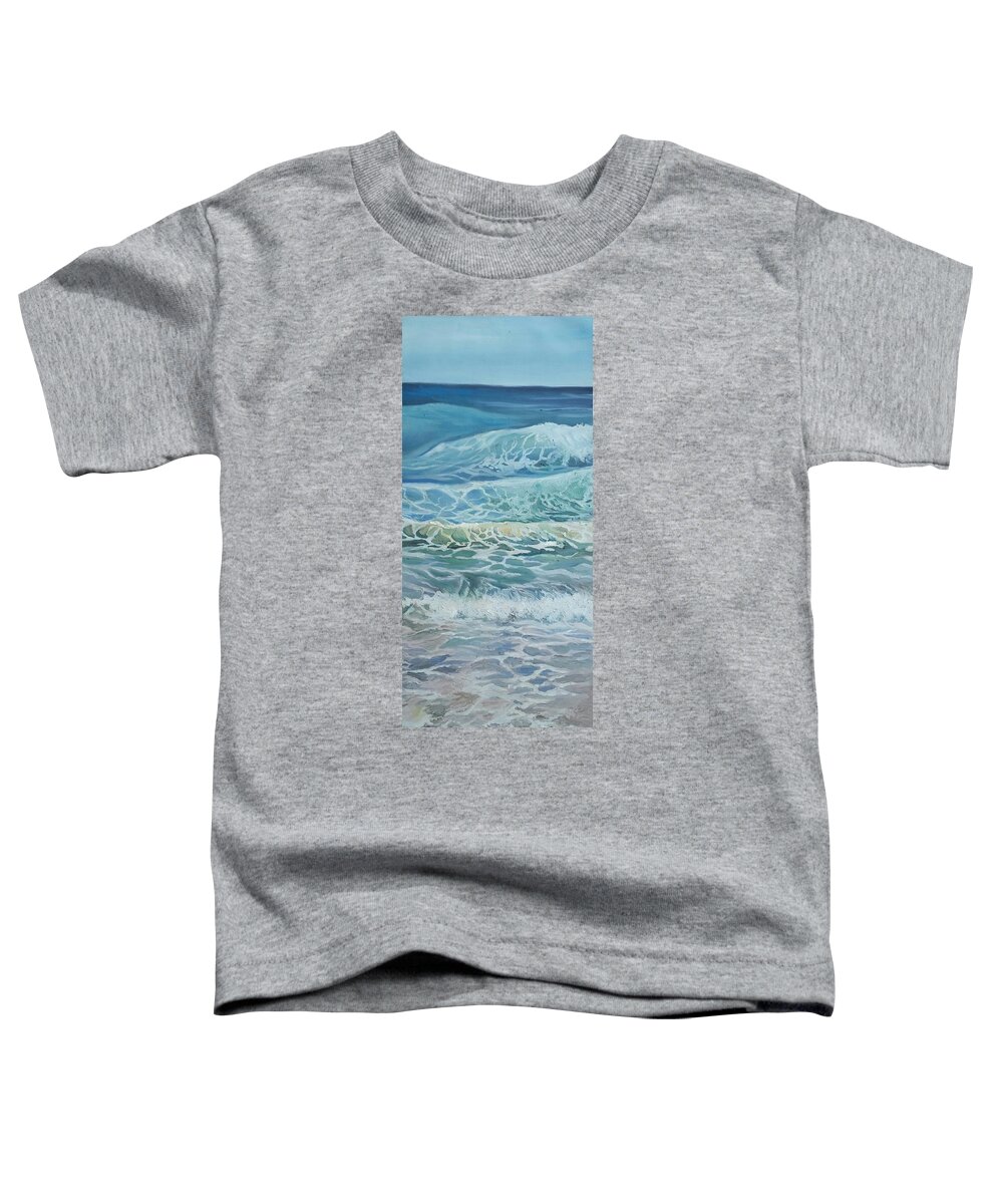 Wave Toddler T-Shirt featuring the painting Tide by Julie Garcia