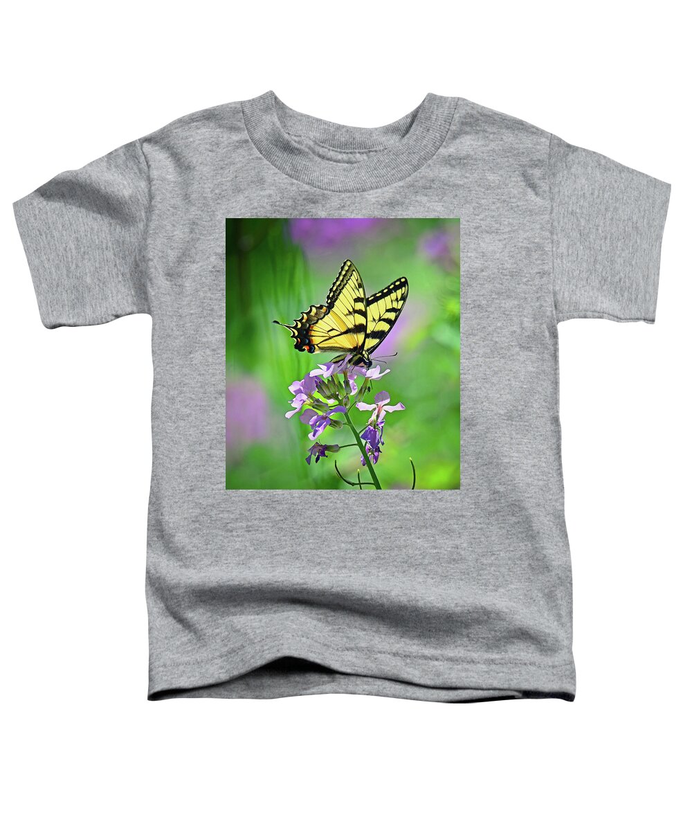 Butterfly Toddler T-Shirt featuring the photograph Tiger Swallowtail by Rodney Campbell