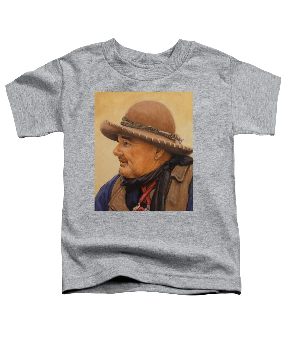Mountain Man Toddler T-Shirt featuring the painting Tom by Todd Cooper