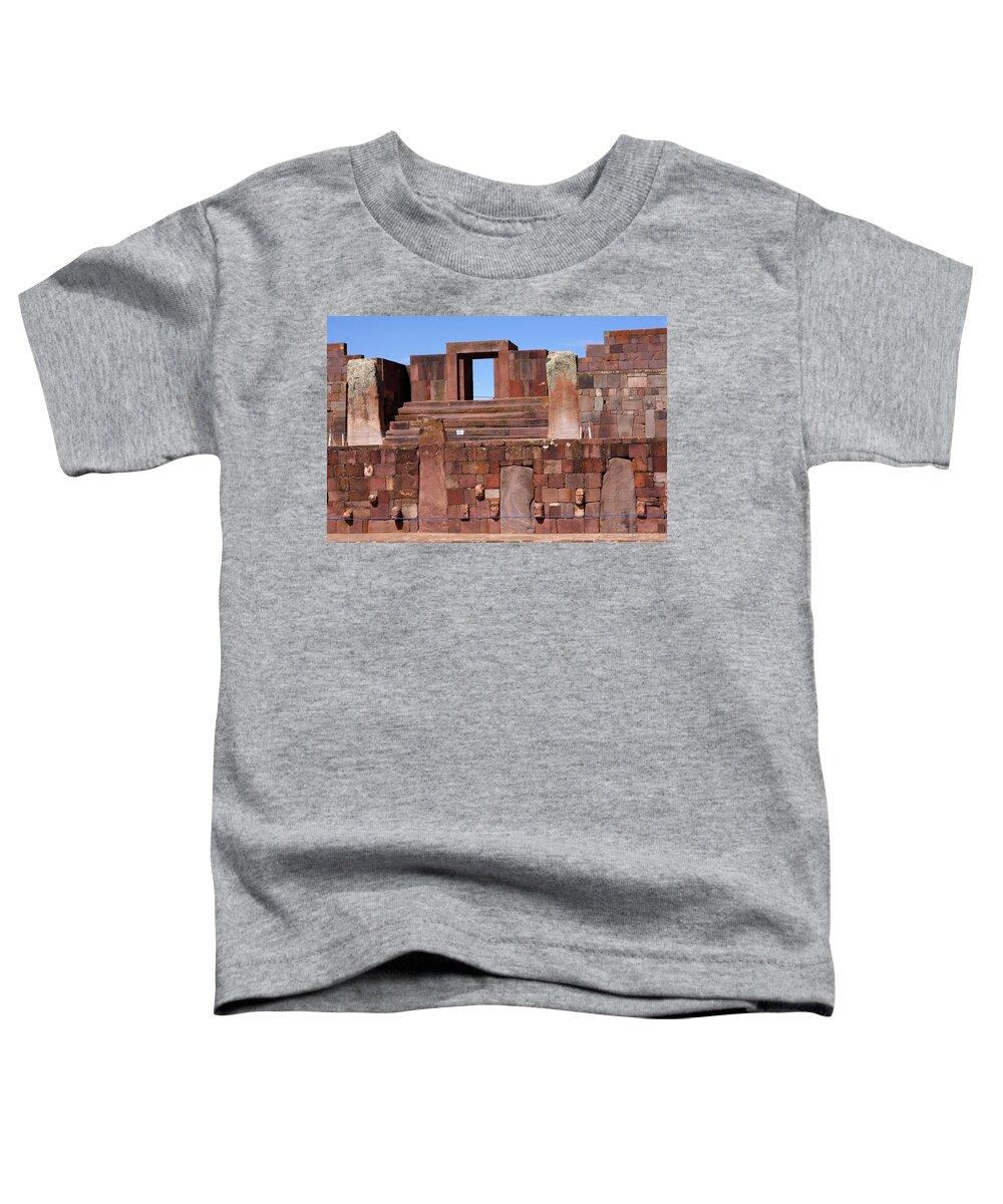 Tiwanaku Toddler T-Shirt featuring the photograph Tiwanaku, La Paz, Bolivia by Aidan Moran