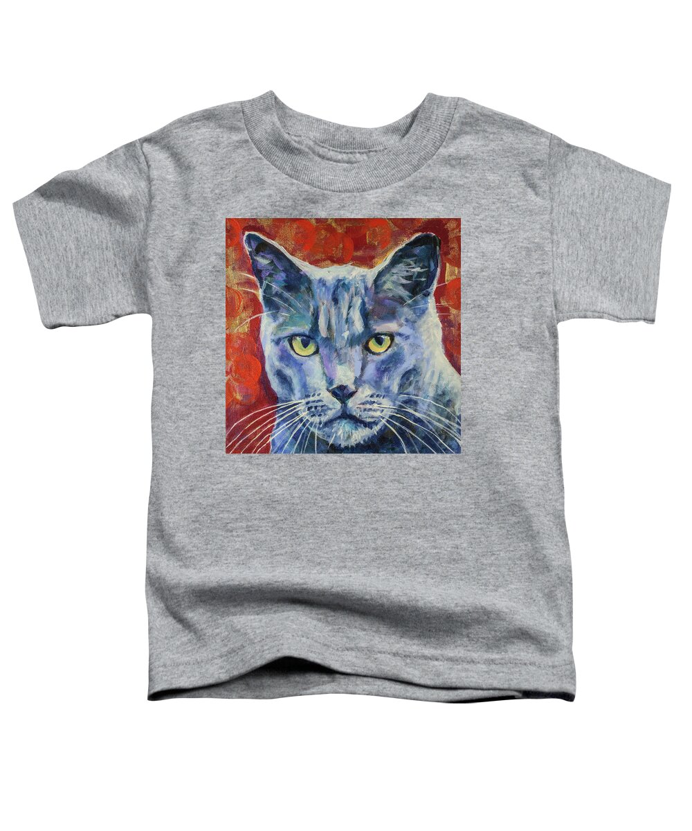Cat Toddler T-Shirt featuring the painting TJ 12x12 by Maxim Komissarchik