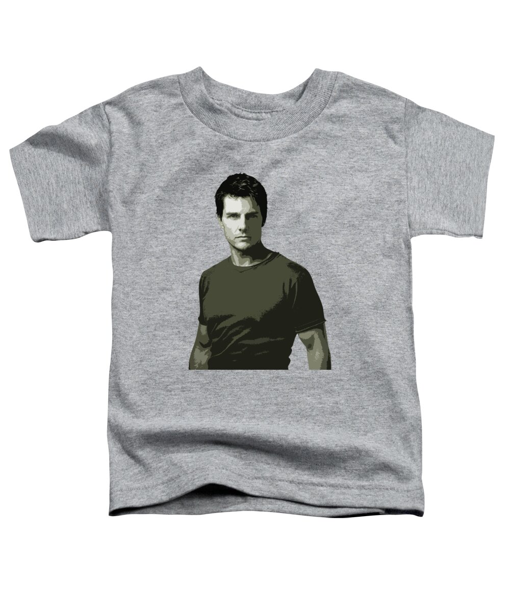 Tom Cruise Toddler T-Shirt featuring the digital art Tom Cruise Cutout Art by David Dehner