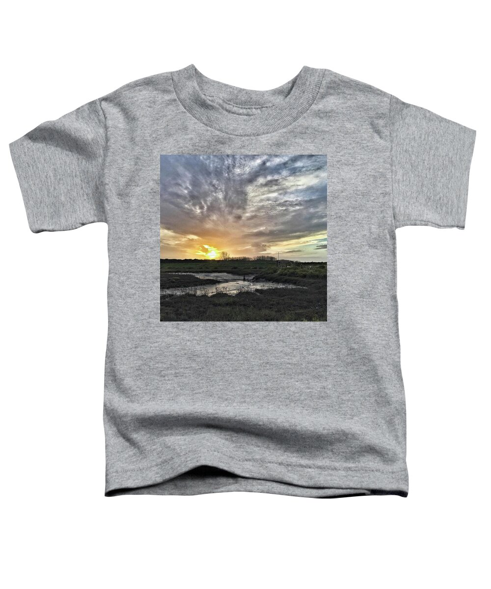 Natureonly Toddler T-Shirt featuring the photograph Tonight's Sunset From Thornham by John Edwards