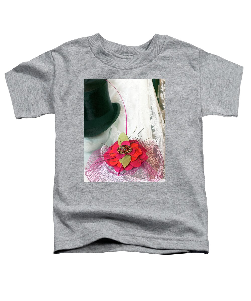 Top Hat Toddler T-Shirt featuring the photograph Top Hat and Veils by Terri Waters
